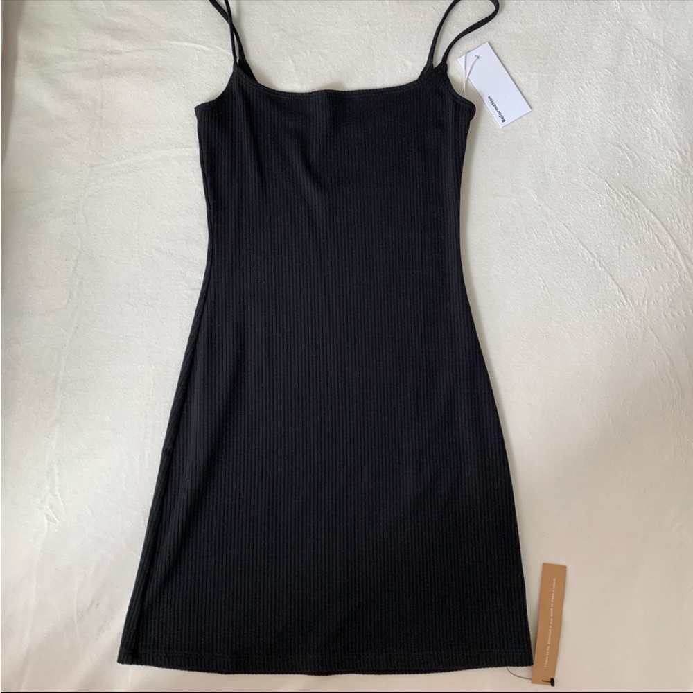 REFORMATION JEANNETTE KNIT DRESS IN BLACK SIZE SMALL